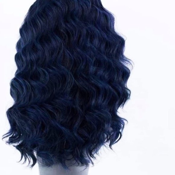 Blue Short Wave Lace Wig - Picture 5 of 5